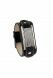 Bracelet en Cuir noir motif Zebra avec espace en argent pour cendres