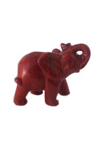 Pierre précieuse commémorative en jasper rouge Éléphant